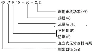 大東海泵業(yè)LW泵型號(hào)意義